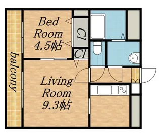 エミュー麻生【10階】の間取り