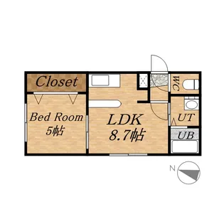 ベルメゾン北20【405号室】の間取り