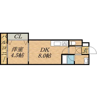 東洋ハイツ C棟【1階】の間取り