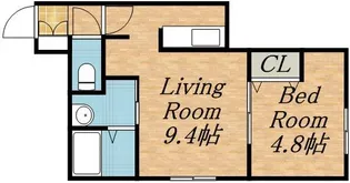 クーデクール北円山【2階】の間取り