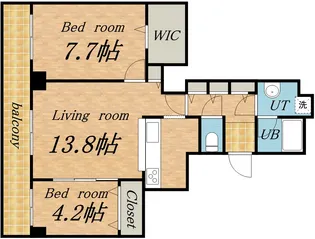 レジディア大通公園【10階】の間取り