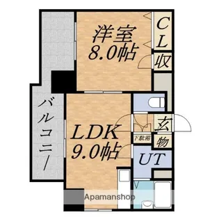ARMS美術館通Ⅰ【407号室】の間取り