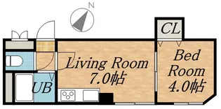 パルコート光星【405号室】の間取り
