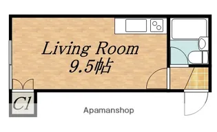 コーポワンウェイ【202号室】の間取り