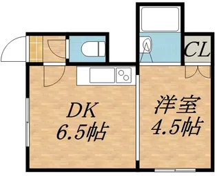 グランドール八軒B【221号室】の間取り