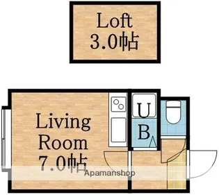 アップルハウス北27条Ⅱ【202号室】の間取り