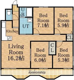 プレジデントハイム【301号室】の間取り