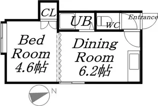 森宅建麻生マンション【6号室】の間取り