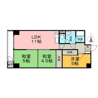 チュリス札幌第2【6階】の間取り