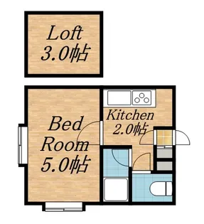 アップルハウス北25条【201号室】の間取り