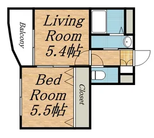 サイレンスウエスト【202号室】の間取り