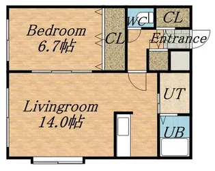 フェリス麻生【205号室】の間取り