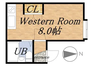 アーバンポエムミカホB棟【101号室】の間取り
