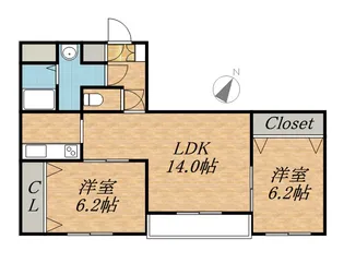ファーストステージN16【1階】の間取り