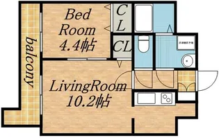 レジディア札幌駅前【6階】の間取り