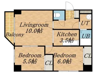 ピュアコート北33条【3階】の間取り