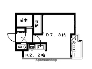 ダイアパレス植物園前【205号室】の間取り