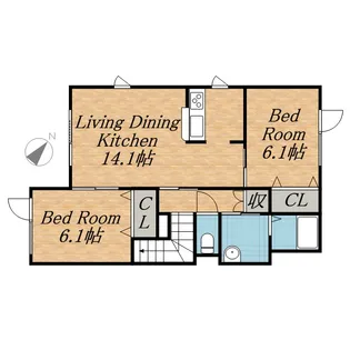 アシューレ・KーⅡ【203号室】の間取り
