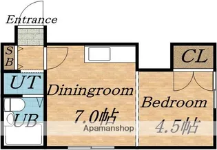 クオレ麻生【302号室】の間取り