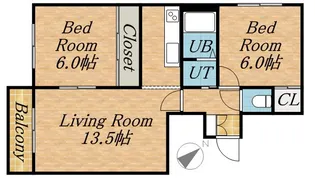 ノースハイム21【3階】の間取り