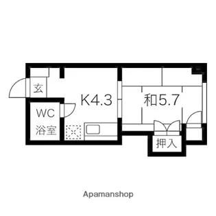西28丁目パークマンション【318号室】の間取り