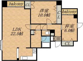 クレステージ南6条【501号室】の間取り