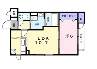 グレイシャス南麻生【3階】の間取り