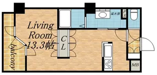 UURコート札幌南三条プレミアタワー【15階】の間取り