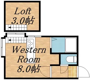 ハイライフ円山【202号室】の間取り