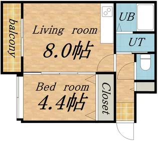 クリスタル北24条【101号室】の間取り