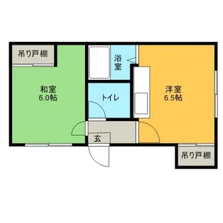 宮の森 小川ハイツ【6号室】の間取り