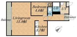 ピアッツァⅡ【122号室】の間取り