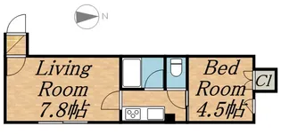 スカイハイツ【3-D号室】の間取り
