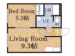 エステラ二十四軒A館【00101号室】の間取り