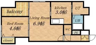 クレエル大通【00402号室】の間取り