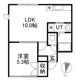ルミエールN32【201号室】の間取り