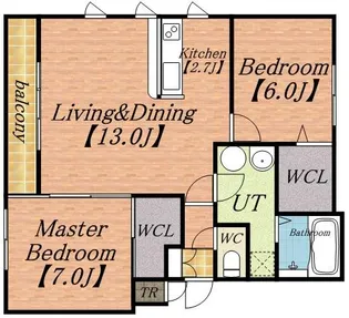 サージュブリエⅠ【201号室】の間取り