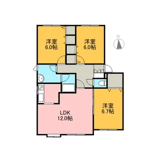 タカダハイツ【1号室】の間取り