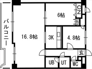 クレストコート宮の森【00303号室】の間取り