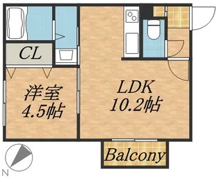 グランディール24軒【3階】の間取り
