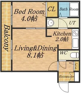 アスパイア琴似【0402号室】の間取り