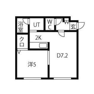 ブランノワール東区役所【201号室】の間取り