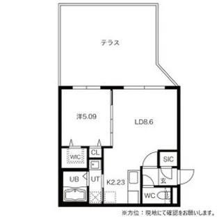 セレッソ元町【0102号室】の間取り