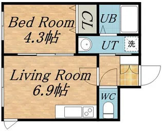セレッソ北円山【4階】の間取り
