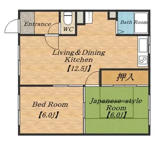 グリーンコーポB【0006号室】の間取り