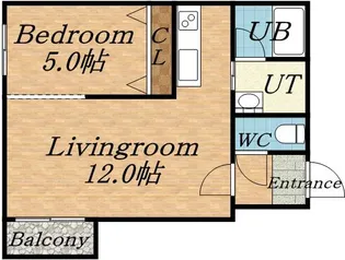 フォンテーヌ麻生【2階】の間取り