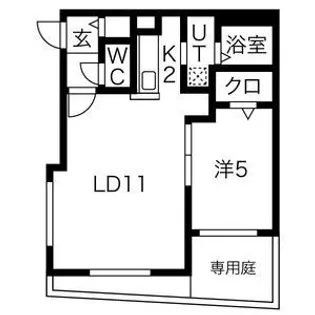 ラ・コーザ北円山【1階】の間取り