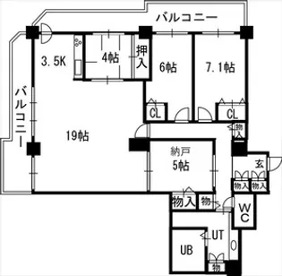 知事公館前タワーレジデンス【02002号室】の間取り