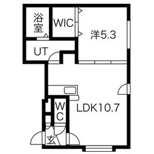 VIVERE二十四軒【201P3号室】の間取り