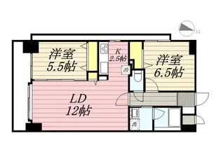 ラディア近代美術館前【6階】の間取り